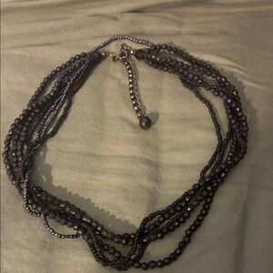 Elegant Black Beaded Necklace